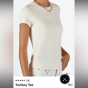NWT Cuts Clothing Tomboy Tee in Ivory, size small